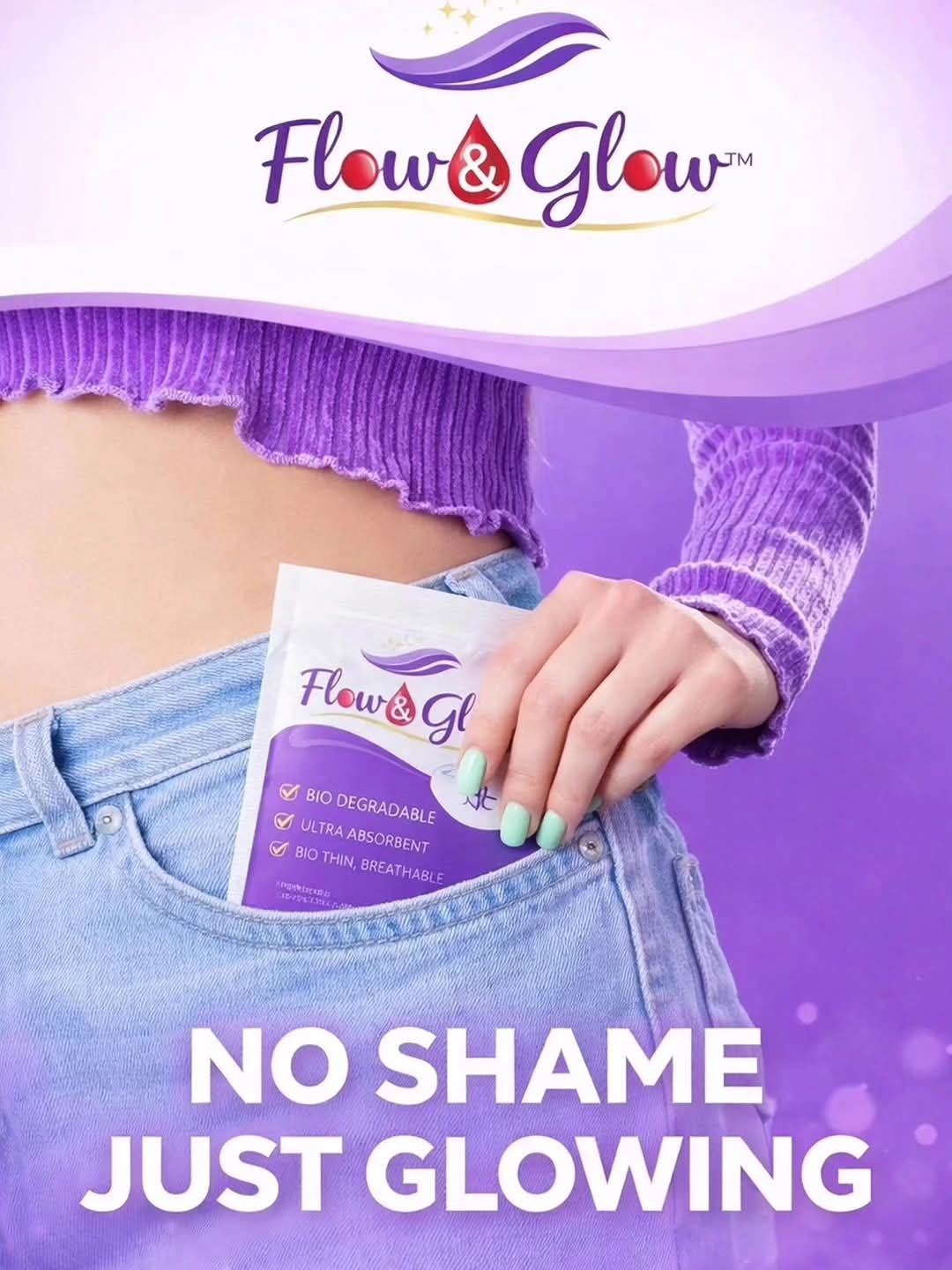 Flow and Glow subscription style care banner
